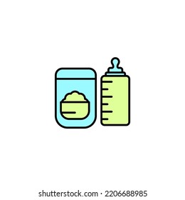 icono de la botella de alimentación. Ilustración de elemento simple. diseño de símbolos de contorno del concepto de botella de alimentación.