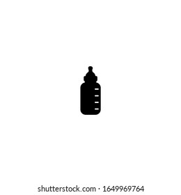 icono de la botella de alimentación. simple, plano, negro.