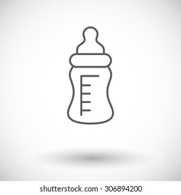 Feeding bottle icon. Thin line flat vector related icon for web and mobile applications. It can be used as - logo, pictogram, icon, infographic element. Vector Illustration. 