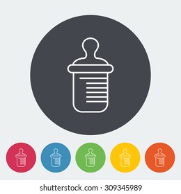 Feeding bottle icon. Thin line flat vector related icon for web and mobile applications. It can be used as - logo, pictogram, icon, infographic element. Vector Illustration. 