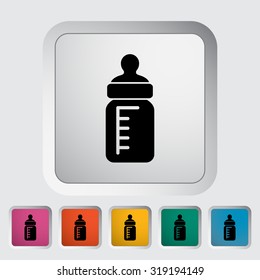 Feeding bottle icon. Thin line flat vector related icon for web and mobile applications. It can be used as - logo, pictogram, icon, infographic element. Vector Illustration. 