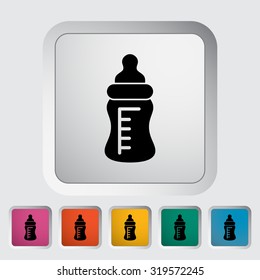 Feeding bottle icon. Thin line flat vector related icon for web and mobile applications. It can be used as - logo, pictogram, icon, infographic element. Vector Illustration. 