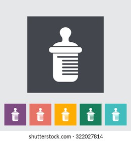 Feeding bottle icon. Thin line flat vector related icon for web and mobile applications. It can be used as - logo, pictogram, icon, infographic element. Vector Illustration. 