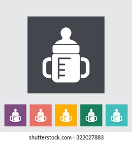 Feeding bottle icon. Thin line flat vector related icon for web and mobile applications. It can be used as - logo, pictogram, icon, infographic element. Vector Illustration. 