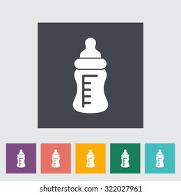 Feeding bottle icon. Thin line flat vector related icon for web and mobile applications. It can be used as - logo, pictogram, icon, infographic element. Vector Illustration. 