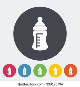 Feeding bottle icon. Thin line flat vector related icon for web and mobile applications. It can be used as - logo, pictogram, icon, infographic element. Vector Illustration. 