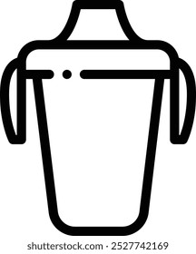 ícone de mamadeira. Design De Estilo Linear Fino Isolado Em Plano De Fundo Branco