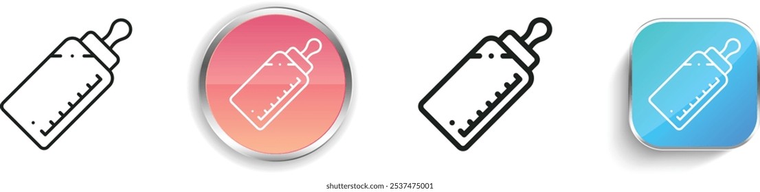 feeding bottle icon. Thin Linear, Regular and Button Style Design Isolated On White Background