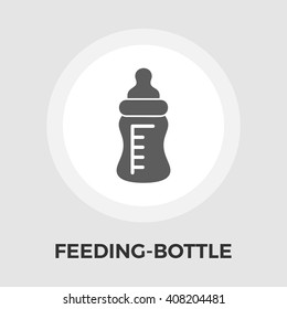 Feeding bottle icon vector. Flat icon isolated on the white background. Editable EPS file. Vector illustration.