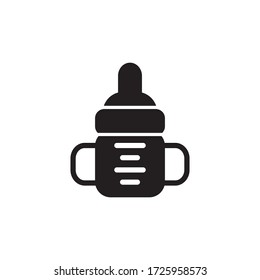 Ilustración del vector de iconos de la botella de alimentación