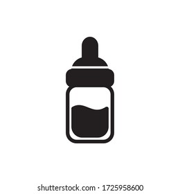 Ilustración del vector de iconos de la botella de alimentación