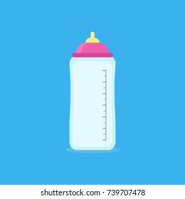 Feeding bottle icon. Vector illustration.