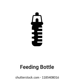 Feeding Bottle icon vector isolated on white background, logo concept of Feeding Bottle sign on transparent background, filled black symbol