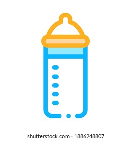 Feeding Bottle Icon Vector. Outline Feeding Bottle Sign. Isolated Contour Symbol Illustration