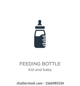 Feeding bottle icon vector. Trendy flat feeding bottle icon from kid and baby collection isolated on white background. Vector illustration can be used for web and mobile graphic design, logo, eps10