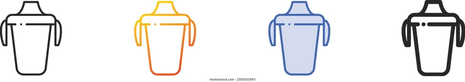 feeding bottle icon.Thin Linear, Gradient, Blue Stroke and bold Style Design Isolated On White Background