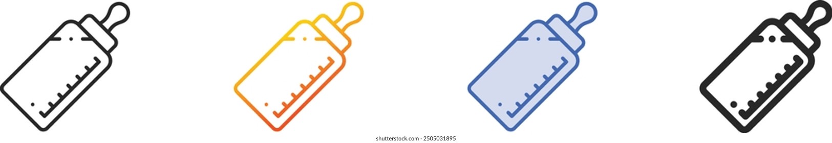 feeding bottle icon.Thin Linear, Gradient, Blue Stroke and bold Style Design Isolated On White Background