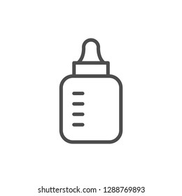 Feeding bottle line icon