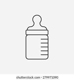 Feeding bottle line icon