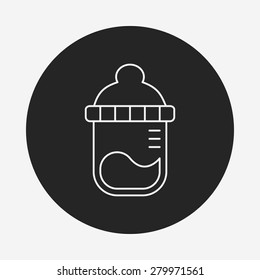 Feeding bottle line icon