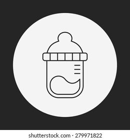 Feeding bottle line icon