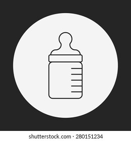 Feeding bottle line icon