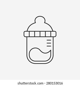 Feeding bottle line icon