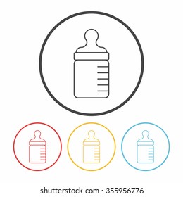 Feeding bottle line icon