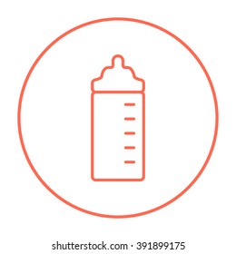 Feeding bottle line icon.