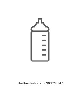 Feeding bottle line icon.