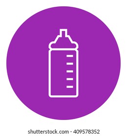 Icono de la línea del frasco de alimentación.