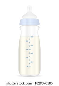 Feeding bottle on a white background. Vector illustration.