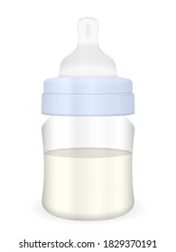 Frasco de alimentación con fondo blanco. Ilustración vectorial.