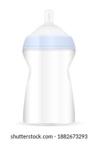 Feeding bottle on a white background. Vector illustration.