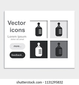 Feeding bottle placed on web page template flat vector icon.