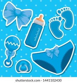 feeding bottle with rattle and panty decoration