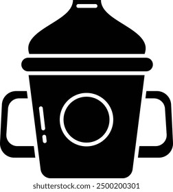 Feeding bottle solid glyph vector illustration