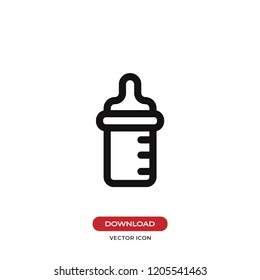 Feeding bottle vector icon
