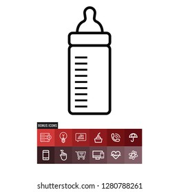 Feeding bottle vector icon