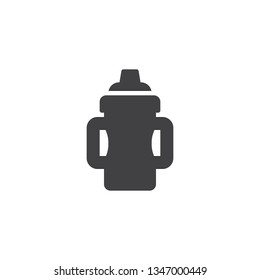 Feeding bottle vector icon. filled flat sign for mobile concept and web design. Baby nutrition bottle glyph icon. Symbol, logo illustration. Pixel perfect vector graphics