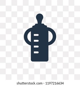 Feeding bottle vector icon isolated on transparent background, Feeding bottle transparency concept can be used web and mobile