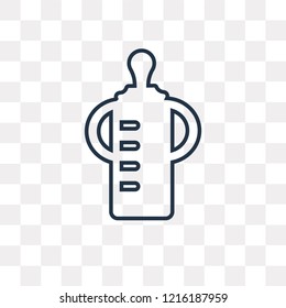 Feeding bottle vector outline icon isolated on transparent background, high quality linear Feeding bottle transparency concept can be used web and mobile