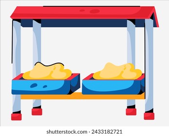 feeding box area design with modern illustration concept style for badge farm agriculture sticker illustration