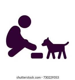 feeding a dog icon