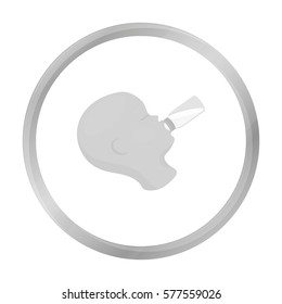 Feeding icon in monochrome style isolated on white background. Pregnancy symbol stock vector illustration.