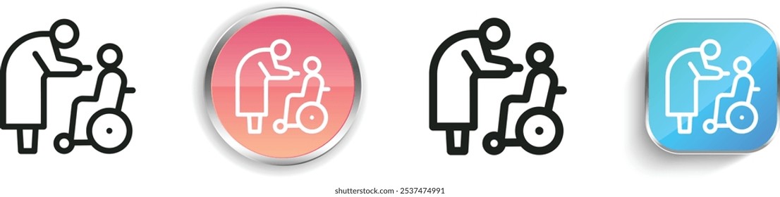 feeding icon. Thin Linear, Regular and Button Style Design Isolated On White Background