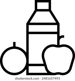 feeding icon. Thin linear style design isolated on white background
