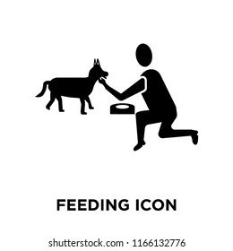 feeding icon vector isolated on white background, feeding transparent sign