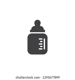 Feeding milk bottle vector icon. filled flat sign for mobile concept and web design. Baby bottle simple solid icon. Symbol, logo illustration. Pixel perfect vector graphics