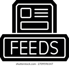 Feeds Glyph Style Icon Design